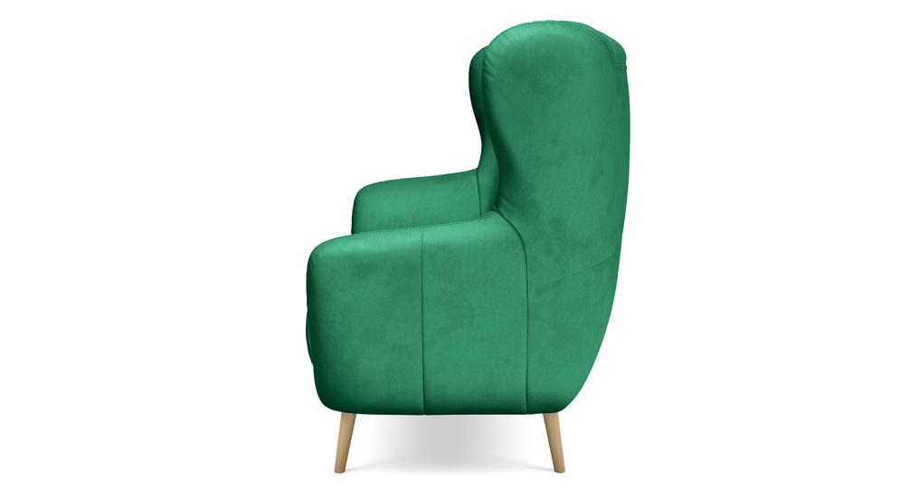 Sofa uszak 2-osobowa zielona KELSO