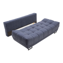 Sofa szaroniebieska pikowana LUXO