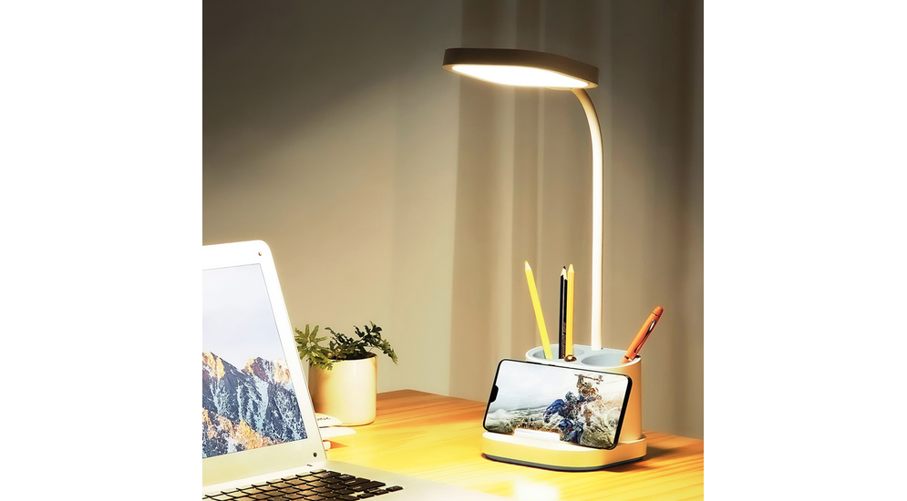 Lampa biurkowa z miejscem na długopisy LED USB PDL008