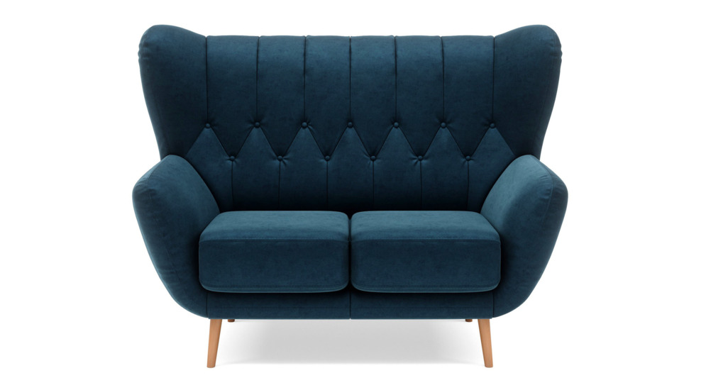 Sofa uszak 2-osobowa ciemnoniebieska KELSO