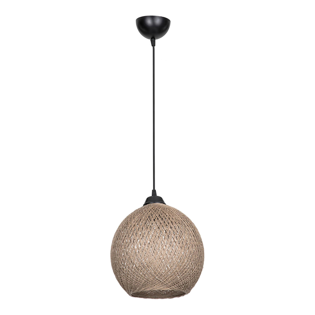 Lampy z rodziny YUMAK to modele oświetlenia wiszącego w kolorach kawowego brązu i czerni.