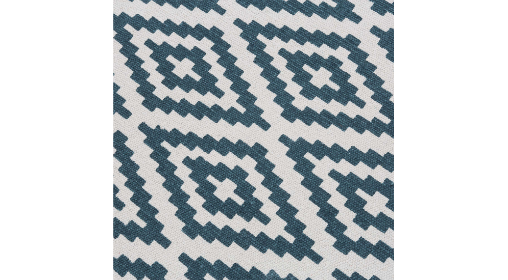Dywan do przedpokoju w romby niebiesko-biały SCANDI 80x150 cm
