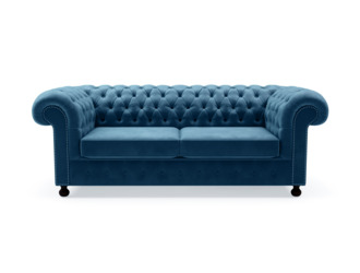 Sofa glamour niebieska CHESTER