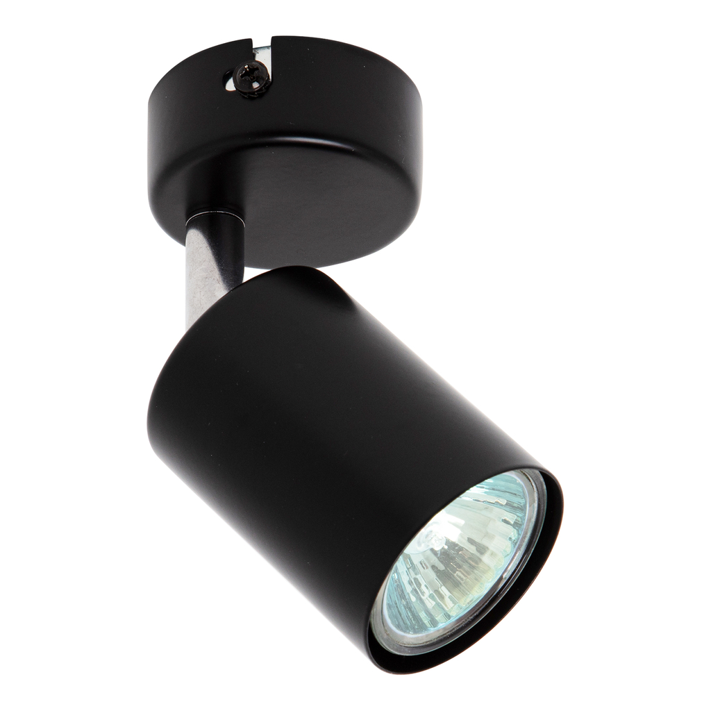 Czarny kinkiet ORO GAVIA posiada oprawę dla 1 żarówki LED typu GU10 i mocy maksymalnej 10W. Umieścisz w nim żarówkę o ciepłej, zimnej lub neutralnej temperaturze barwowej.