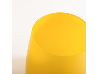 Wazon szklany żółty ZINNIA 17 cm