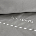Pościel z satyny bawełnianej szaro-srebrna EVA MINGE 220x200 cm