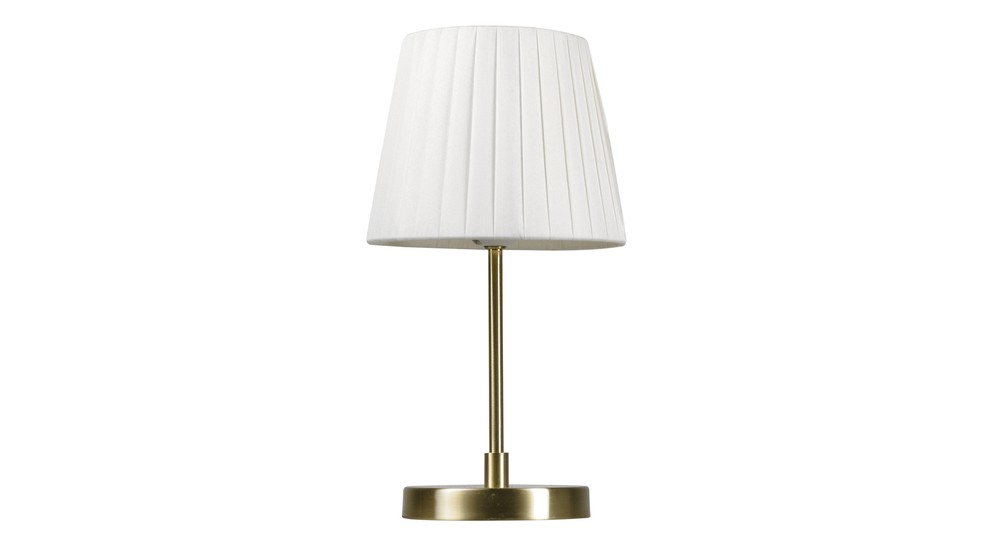 Lampa stołowa klasyczna abażur biały PTL02BW