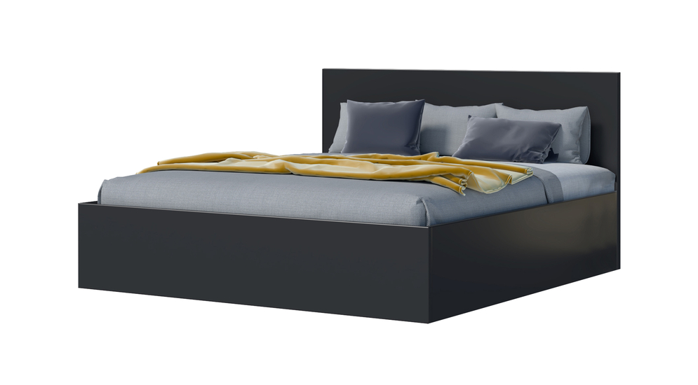 Łóżko ze stelażem i pojemnikiem LAMELLO 160x200 cm 