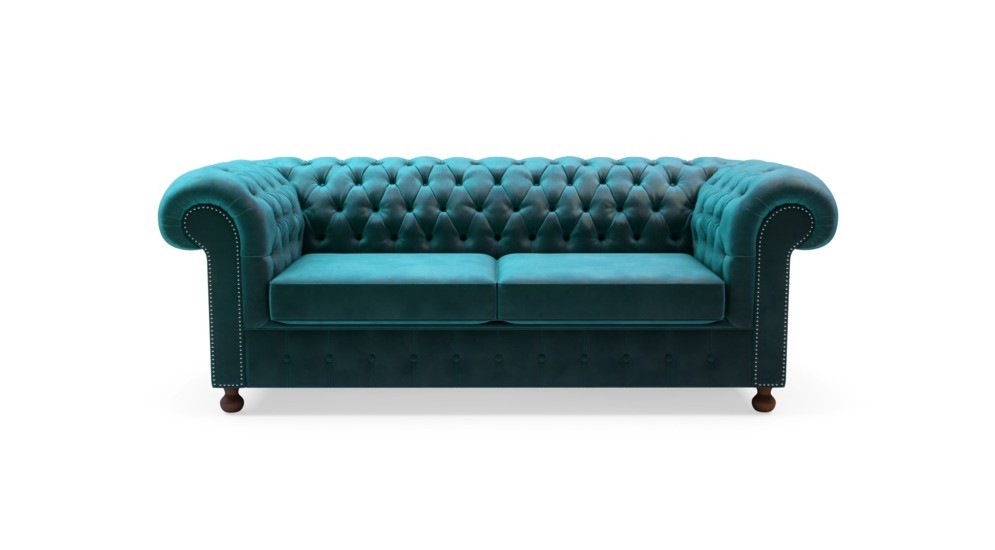 Sofa glamour lazurowa CHESTER