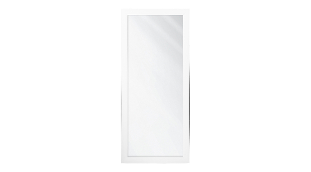 Lustro w białej ramie SLIM mat 47,5x107,5 cm