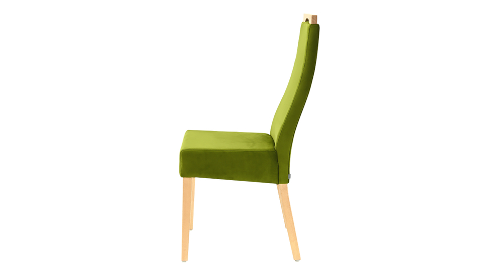 Krzesło welurowe w kolorze zielonym