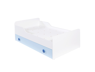 Łóżko z materacem niebieskie TOP BABY 80x160