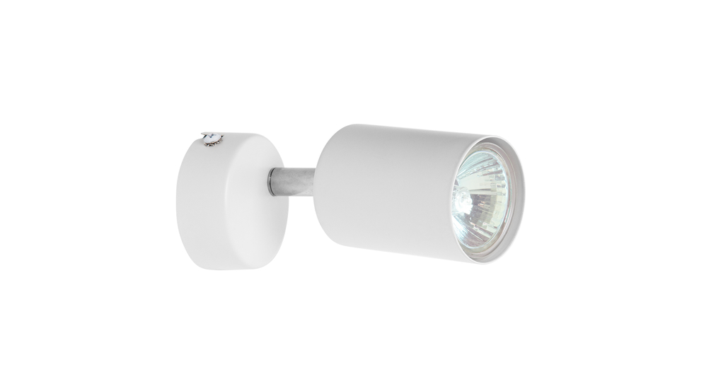 Biały kinkiet ORO GAVIA posiada oprawę dla 1 żarówki LED typu GU10 i mocy maksymalnej 10W. Umieścisz w nim żarówkę o ciepłej, zimnej lub neutralnej temperaturze barwowej.