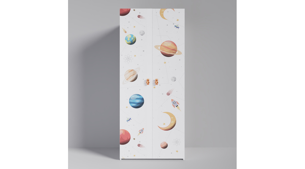Szafa dziecięca ADBOX planety 100x60x233,6 cm