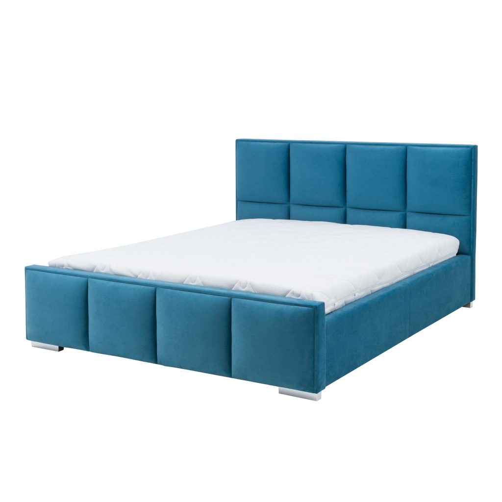 Łóżko niebieskie FABRIZZIO SQUERE P 180x200 cm
