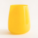 Wazon szklany żółty ZINNIA 23 cm