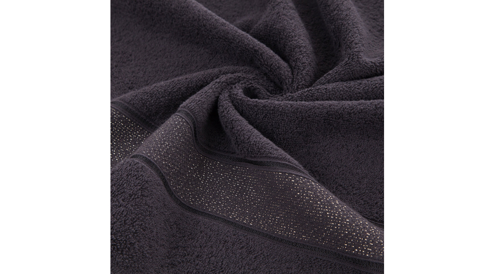 Ręcznik bawełniany czarny LIANA 50x90 cm