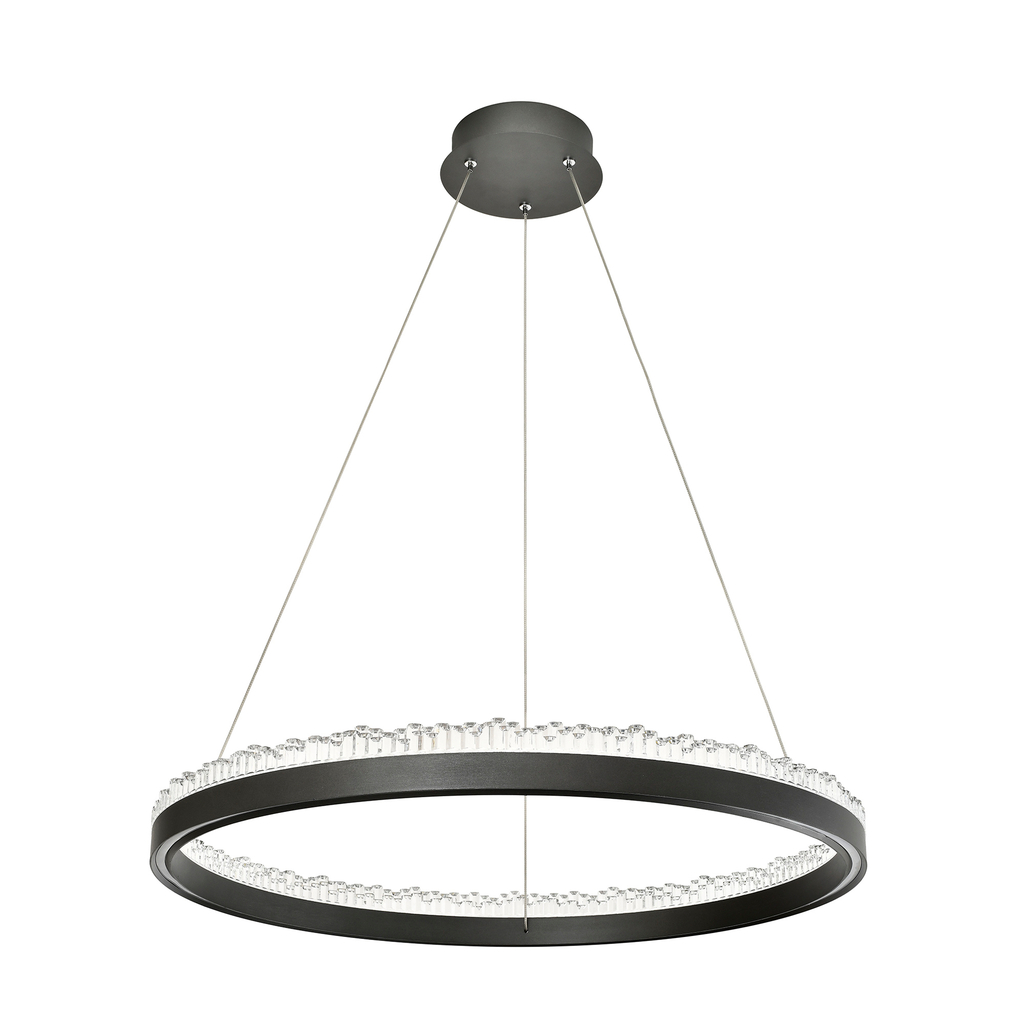REGI to lampa, którą możesz ozdobić jadalnię lub salon. Posiada 60-centymetrową średnicę, została ozdobiona akrylowymi kryształkami.