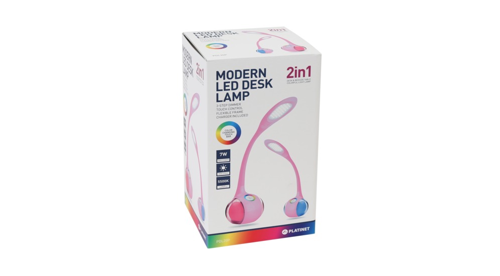 Lampa biurkowa LED PDL20 różowa