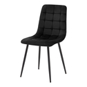 Krzesło welurowe czarne ABADA