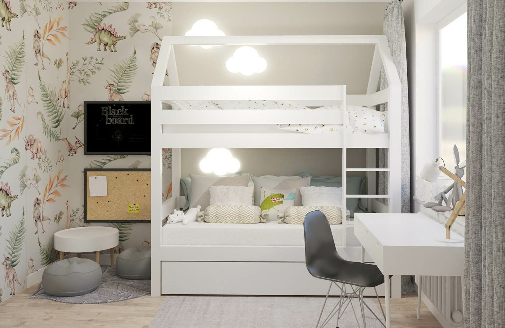 Mały pokój z łóżkiem piętrowym