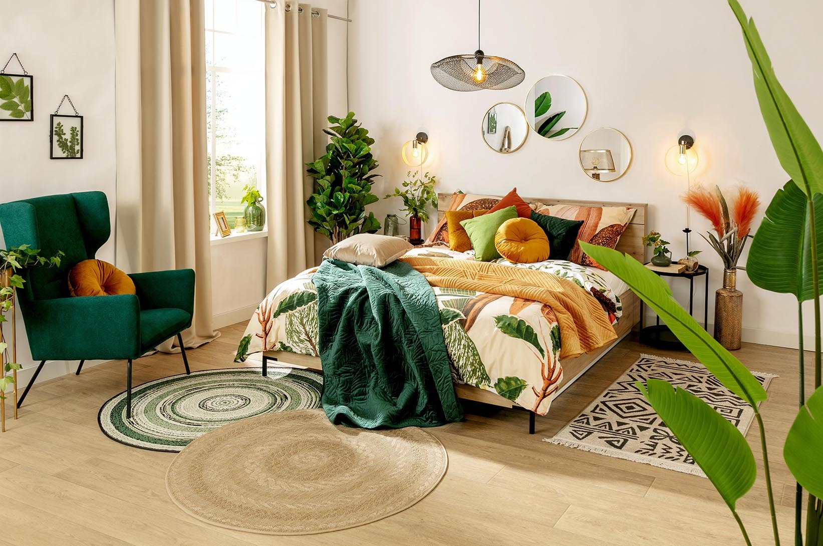 Uspokajające kolory do sypialni - kolor zielony