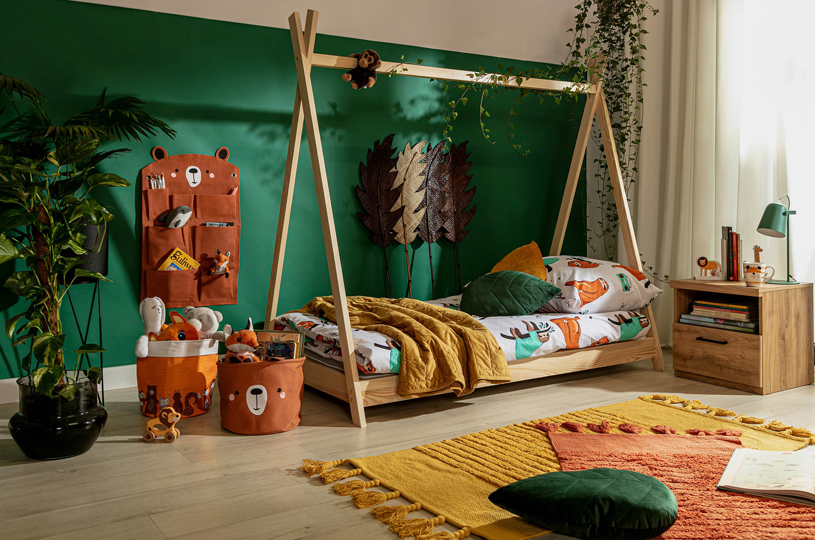 Pomysły na przechowywanie w pokoju dziecięcym - kosze tekstylne