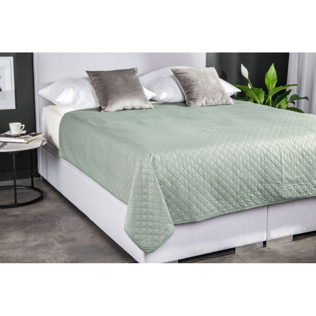 Narzuta na łóżko zielona NICEA 200x220 cm