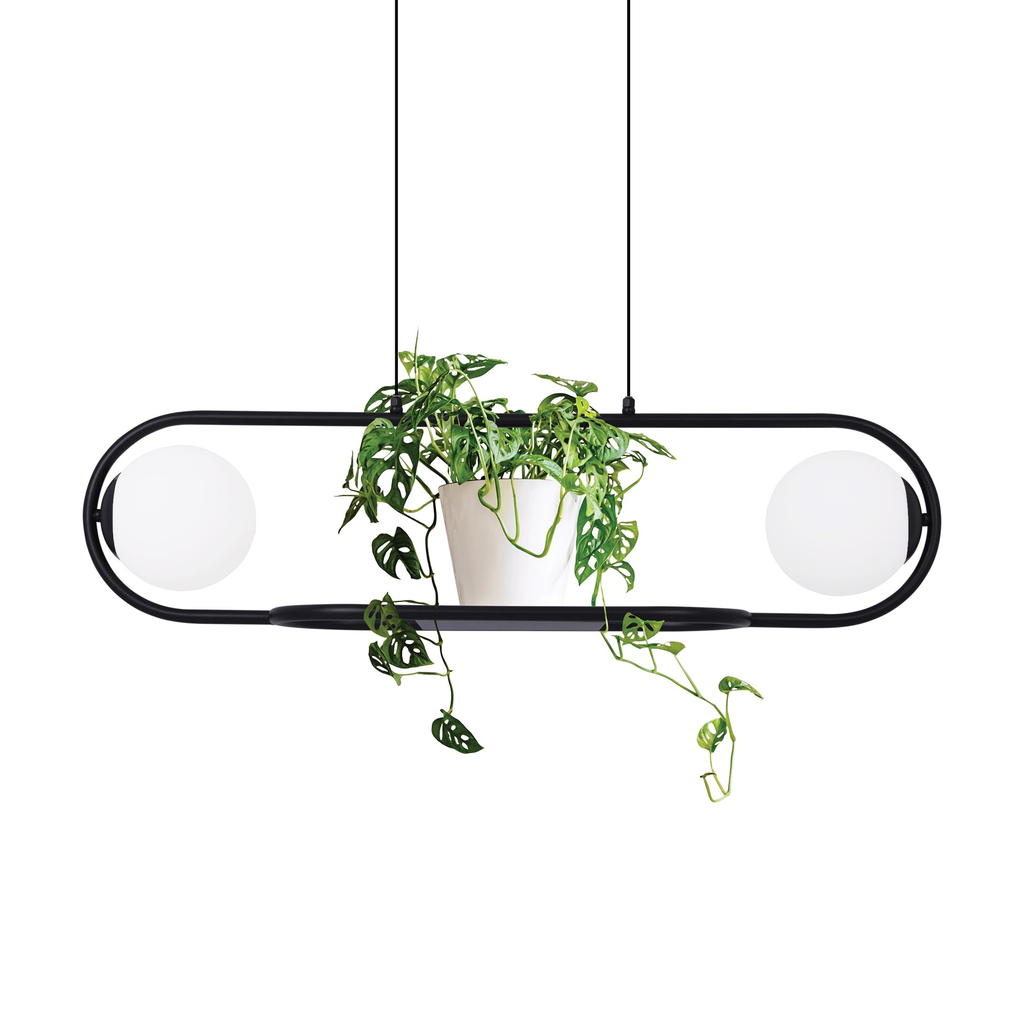 W wewnętrznej części lampy FINESTRA oprócz źródeł światła, znajduje się miejsce na doniczkę, w której możesz hodować ulubione rośliny.