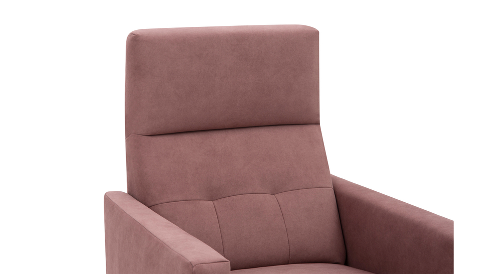 Fotel welurowy PRADO to połączenie klasycznego fotela z modną tapicerką i funkcją rozkładania. Obity welwetową tkaniną w kolorze indyjskiego różu staje się miłym dodatkiem we wnętrzu. Funkcja rozkładania sprawdzi się podczas długich wieczorów przed telewi