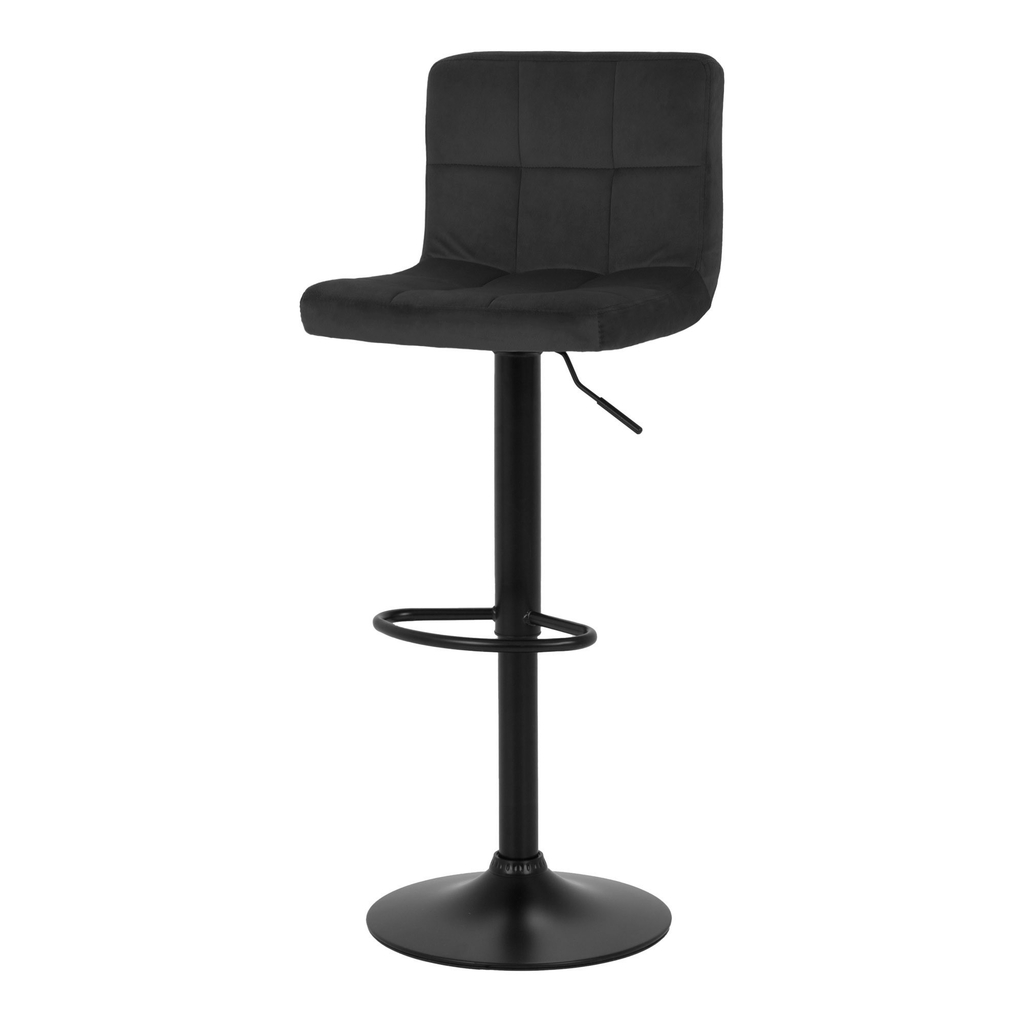 Krzesło barowe ULLKA w czarnym kolorze.