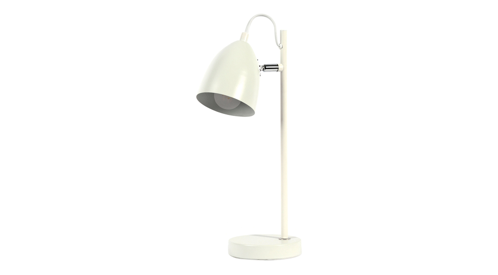 Lampa biurkowa PTL2537W w białym kolorze to eleganckie dopełnienie gabinetu oraz pokoju młodzieżowego. Prosty design lampy podkreśla jej praktyczne zastosowanie, a metalowa obudowa i klosz trwałość.