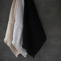 Ręcznik bawełniany z frędzlami czarny SANTORINI 70x140 cm