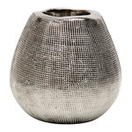 Świecznik ceramiczny srebrny 9,5 cm