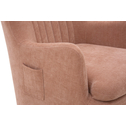 Fotel bujany na obrotowej podstawie różowy SHOAN