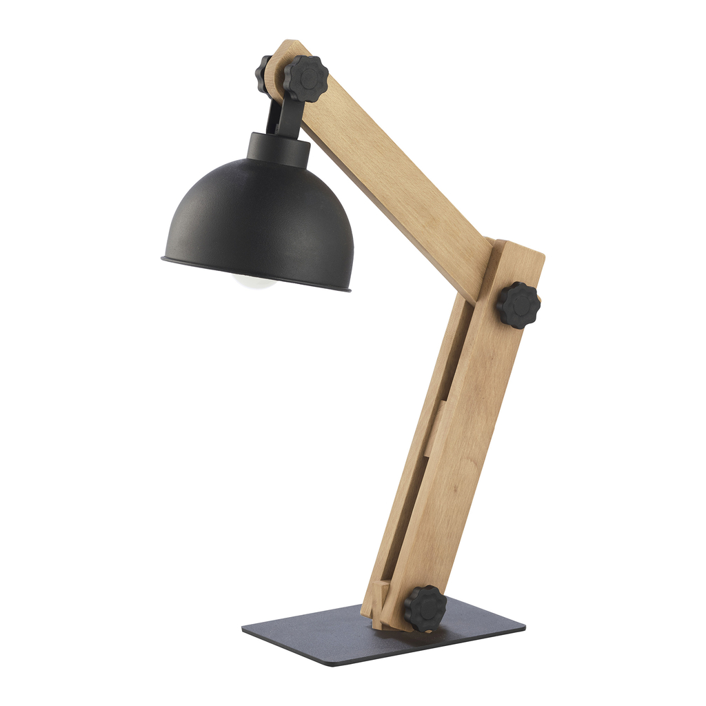 Lampa loftowa z drewnianą podstawą OSLO