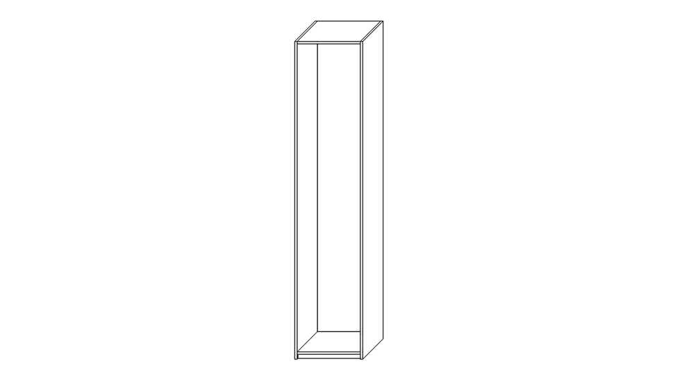 ADBOX ESTERA Szafa 4-drzwiowa, 2 drążki, 200x60x233,6 cm