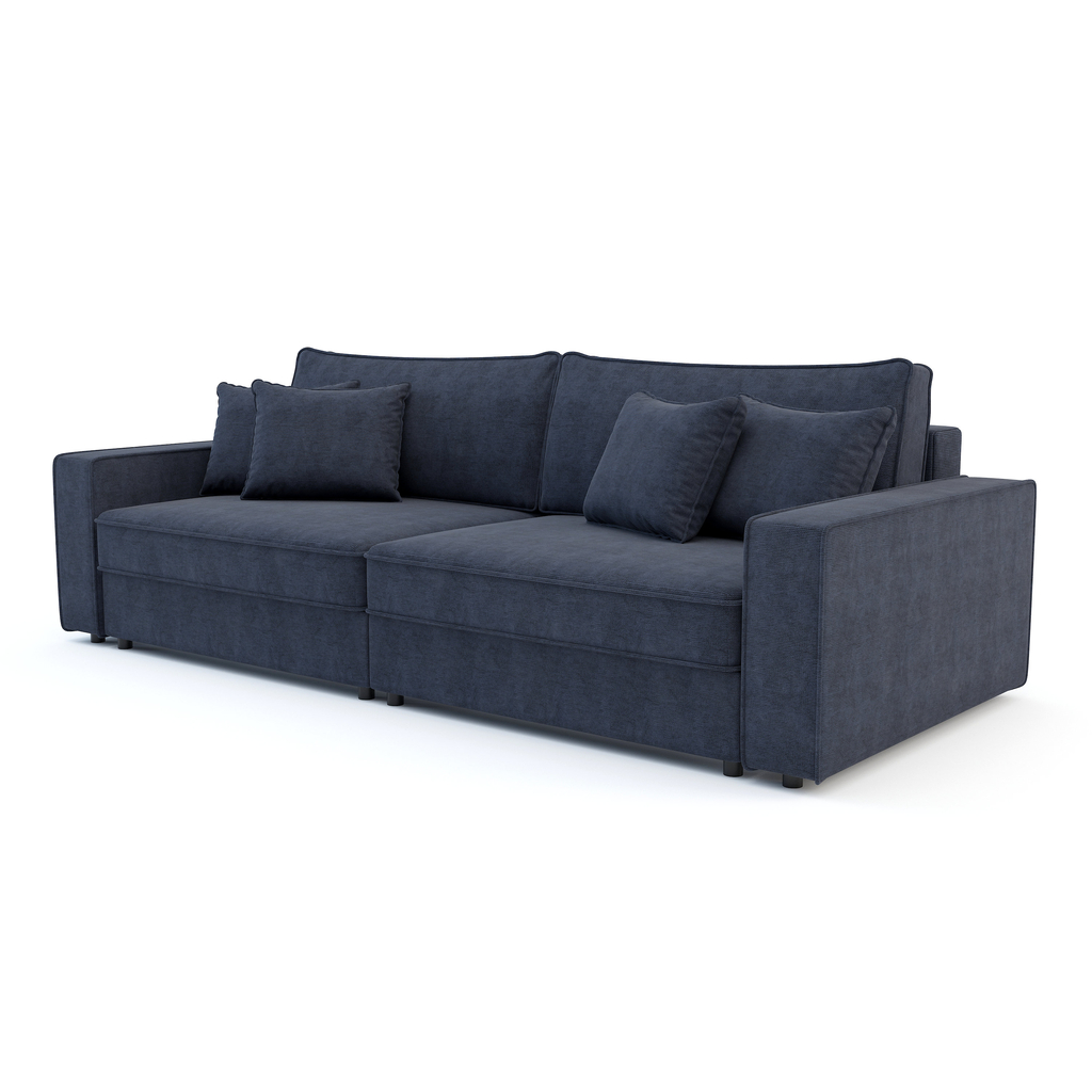 Sofa rozkładana 4-osobowa MARKOS ciemnoniebieska