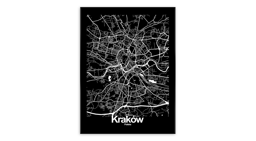 Obraz Mapa Krakowa ARTBOX DIGI 50x70 cm