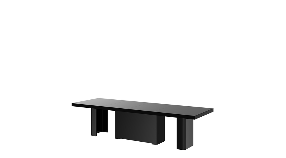 Stół KOLOS MAX czarny wykończony w połysku.