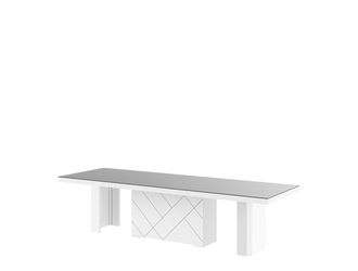 Stół rozkładany KOLOS MAX biały / szary połysk