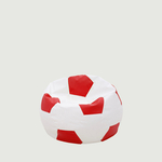 Puf dla dzieci piłka biało-czerwony SPORT L