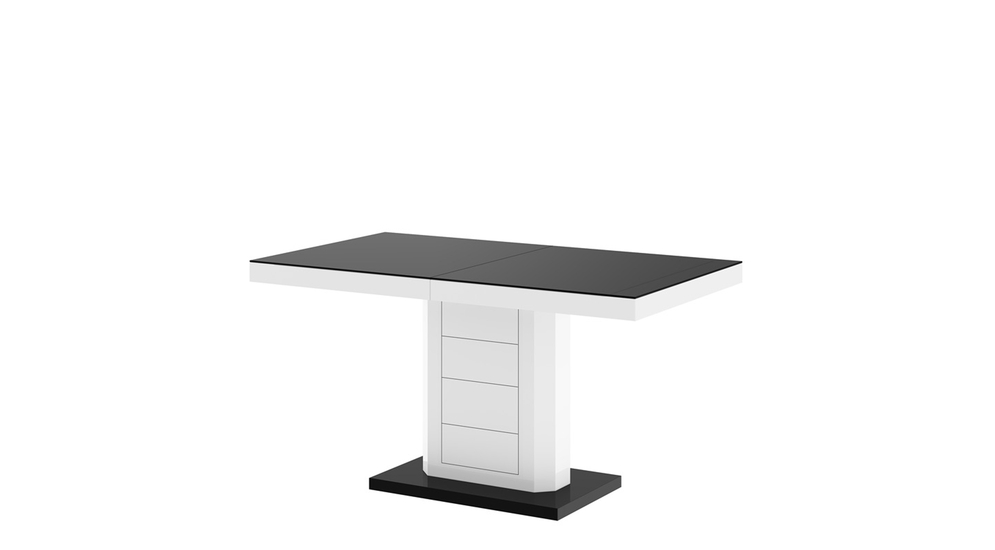 Stół rozkładany LIMENA MAT czarny / biały