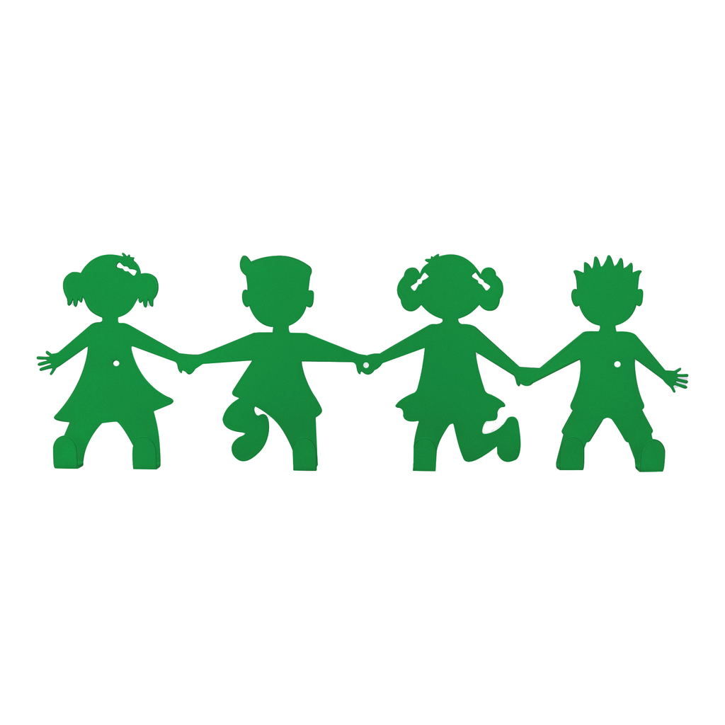 Wieszak DZIECI w zielonym kolorze to urocza dekoracja oraz funkcjonalny dodatek dla pokoju dziecięcego.