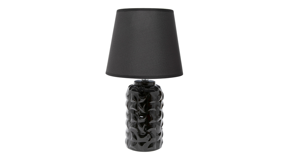 Lampa stołowa ceramiczna whirl czarna 40 cm