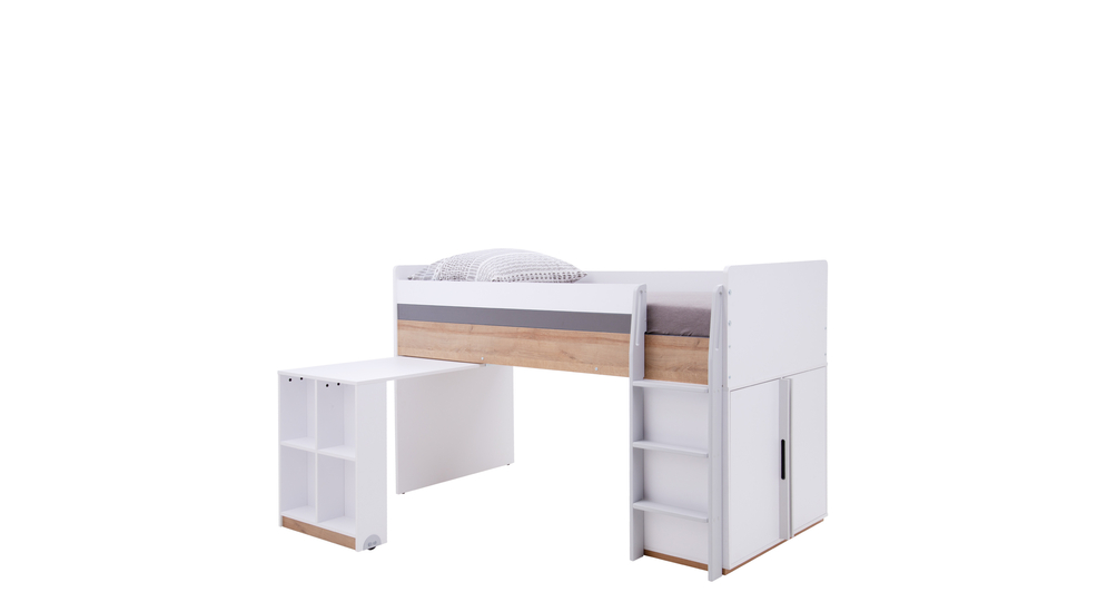 Łóżko z wysuwanym biurkiem NEVADA 90x200, ze stelażem