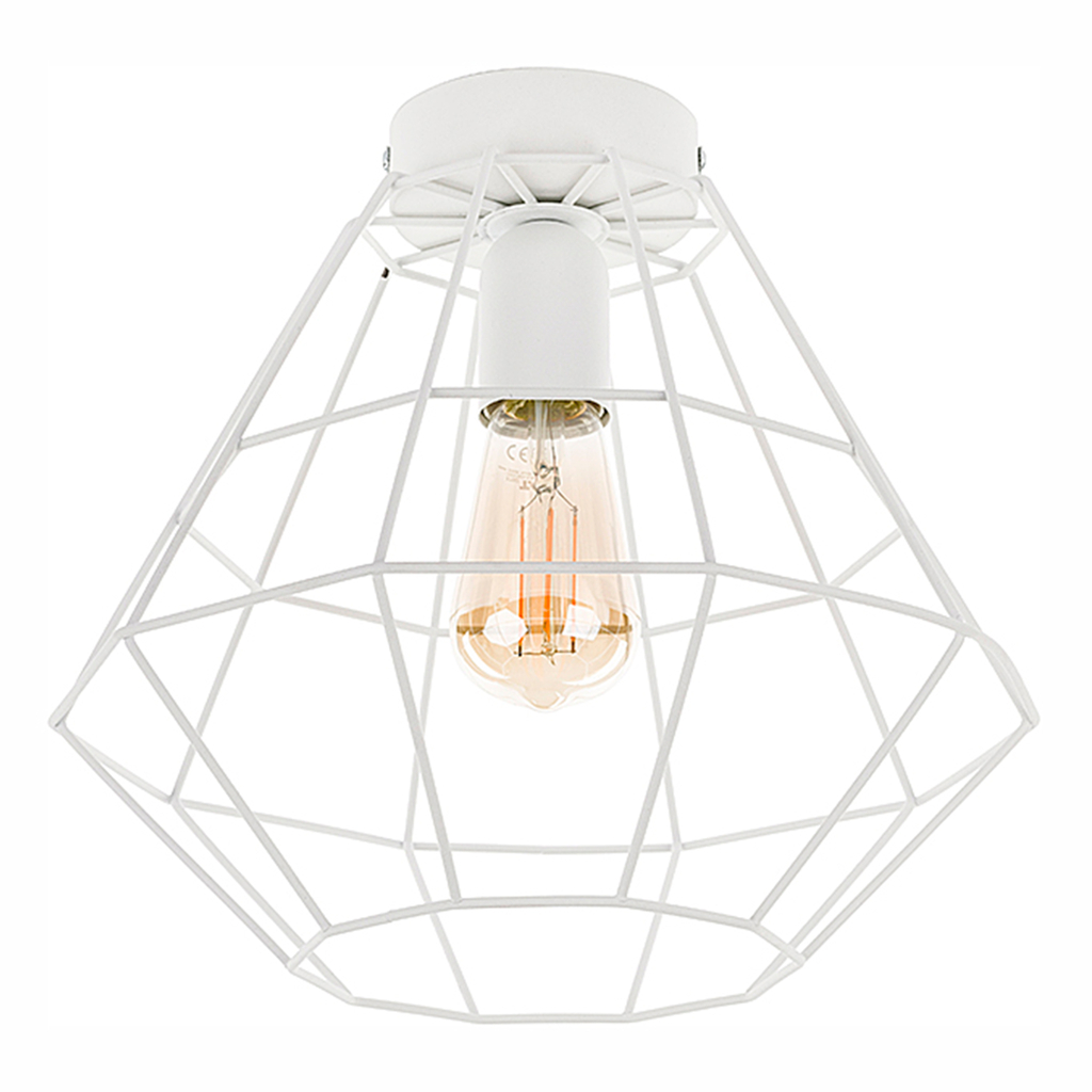 Lampa sufitowa  DIAMOND wyróżnia się kloszem o kształcie geometrycznej bryły - wzoru, który świetnie pasuje do wnętrz w nowoczesnym, loftowym stylu.