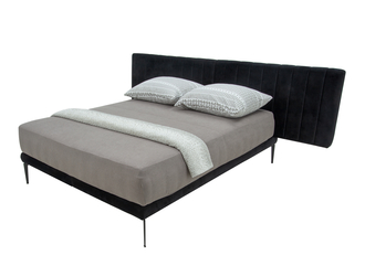 Industrialne łóżko półkontynentalne z szerokim wezgłowiem MILANO 160 cm