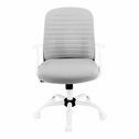 Fotel biurowy szary z białą podstawą NODER