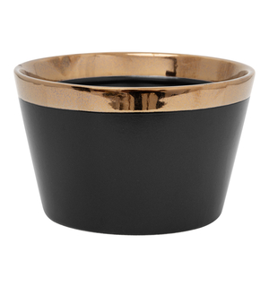 Miska ceramiczna czarno-złota RANDO 600 ml